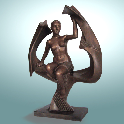 nymphe-sculpture-bronze-figurative-femme